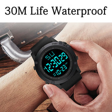 Military Tactical Digital Sports Watch Men LED Backlight Waterproof Wristwatch