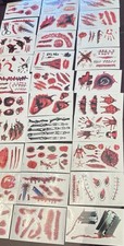 Halloween Wound Tattoo Stickers Scar Blood Fake Tattoo Stickers Waterproof