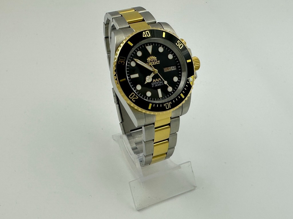 Orient Automatic 3 AAA Crystal Day/Date Vintage J… - image 1