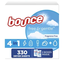 Free  Gentle Dryer Sheets, Unscented, 330 Count
