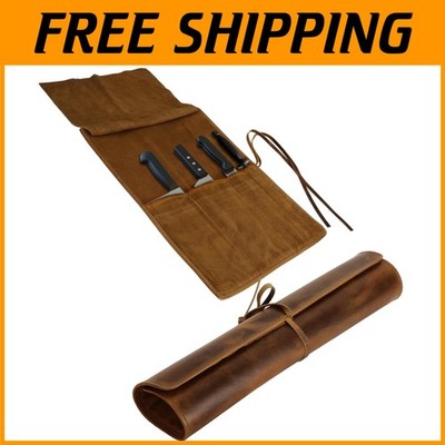 Professional Leather Knife Roll Bag#
