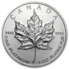 1997 Canada 1 oz Platinum Maple Leaf BU 2255.31 per troy oz