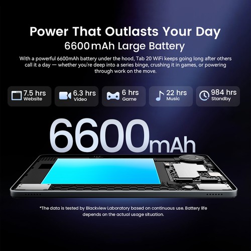 Blackview Tab 20 WiFi Tablet 10,1 cala Android 15 12 GB + 64 GB 6000mAh Gemini AI - Zdjęcie 10 z 15