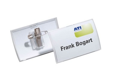 DURABLE Click Fold Namensschilder mit Kombiklemme 7,5 x 4,0 cm, 25 St.