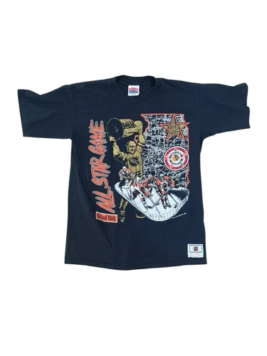 Vintage Nutmeg 1991 NHL Chicago Stadium All Star Game T Shirt Blackhawks, Medium