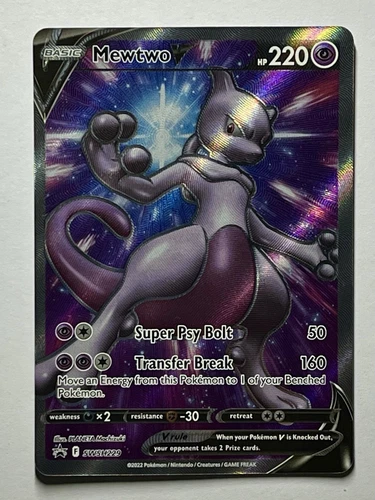 Mewtwo V SWSH229 (NM) Alt Art Promo Sword & Shield: Pokémon Go Black Star Promo