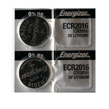Energizer CR 2016 Lithium Coin 3V Batteries ECR2016 2-Pack 2016BP-2 Exp: 2024