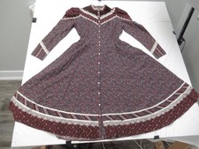 Gunne Sax Jessica McClintock Floral Print Dress Size 11 Prairie Maxi Ball Gown