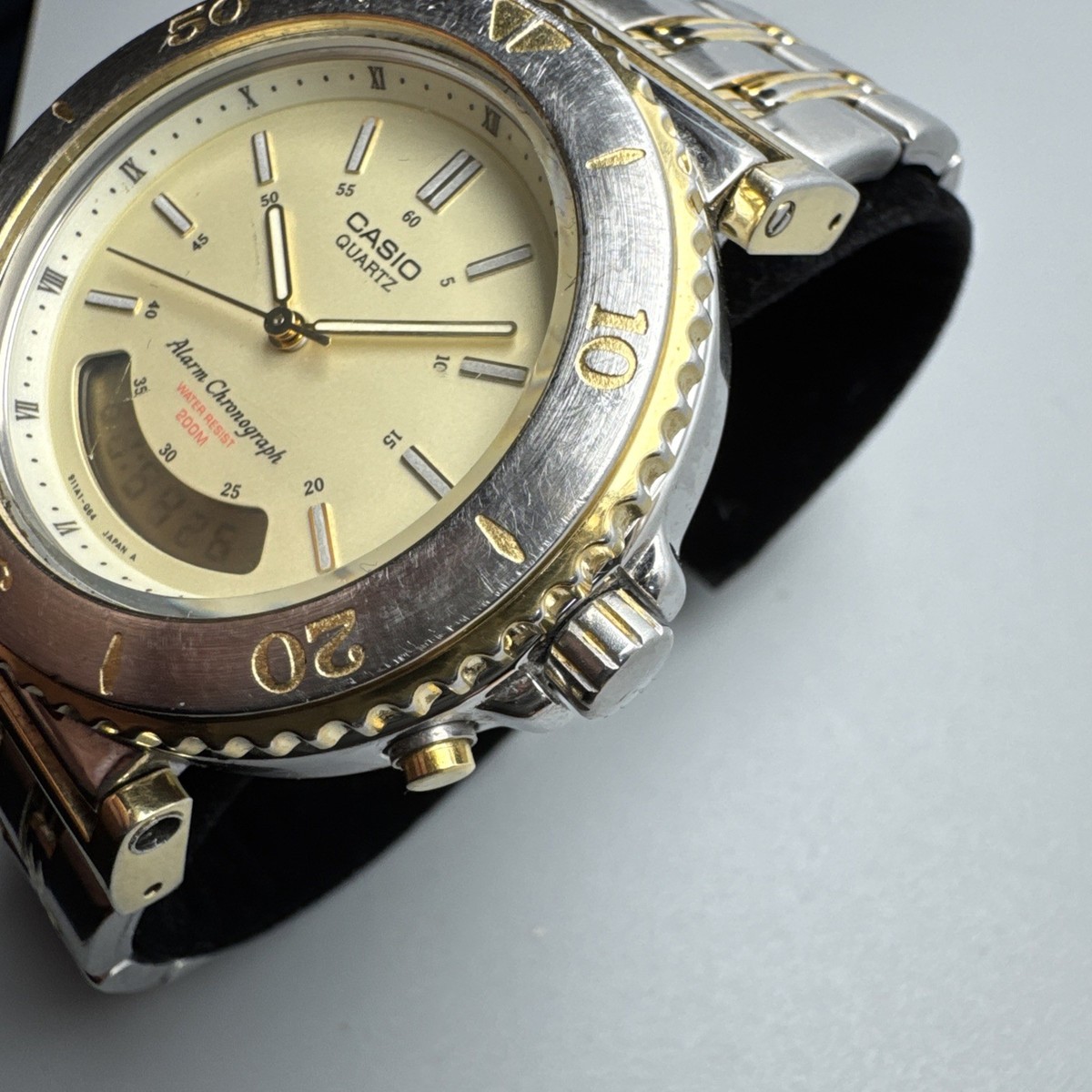 JAPAN Vintage 1989 ANALOG-DIGITAL Watch CASIO (388) AD-710 Alarm