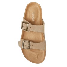Cat Jack Kids' Drew Footbed Sandals Taupe Buckle Strap - CHOOSE SIZE