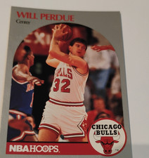 NBA Hoops 1990-91 #68 Will Perdue Chicago Bulls Base Set