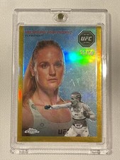 2024 Topps Chrome UFC Valentina Shevchenko Flyweight Gold Refractor /50 FFT-3