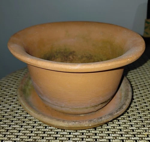 Vintage MCCoy Terra Cotta Planter With Saucer 0761
