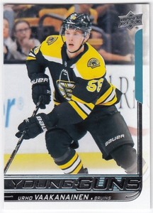 2018-19 Upper Deck Young Guns URHO VAAKANAINEN #468 Bruins YG SP RC Rookie