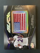2009 Upper Deck Flag Black Baltimore Ravens Ed Reed Patch Serial #10/250