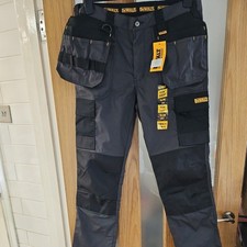 DEWALT Work Trousers Cargo Pockets Vancouver Heavy Duty Pro Stretch 34x 29 New