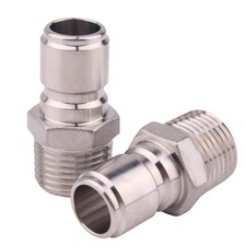 Male Quick Disconnect MPT 1/2 Inch 2 PCS Stainless Steel Homebrewing Sanitary