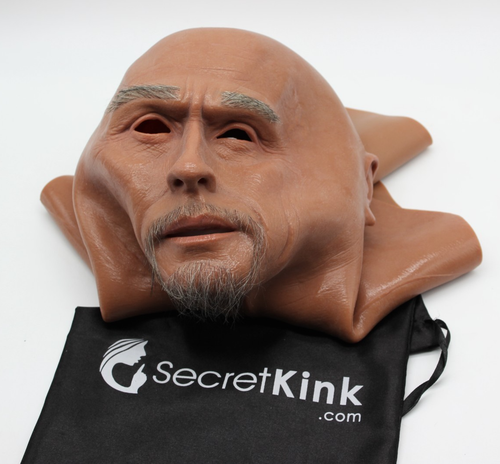 MASCHERA SILICONE UOMO DURO TRAVESTIMENTO MASCHILE SCONTROSO GOMMA REALISTICA VITA REALE COME MASCHERA
