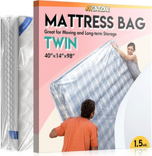 Plastic Mattress Bag for Moving Storage, Twin Size 1.5MIL 