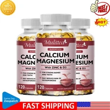 Magnesium Zinc Vitamin D3 Calcium 1000MG Complex (120 Caps)-High Absorption