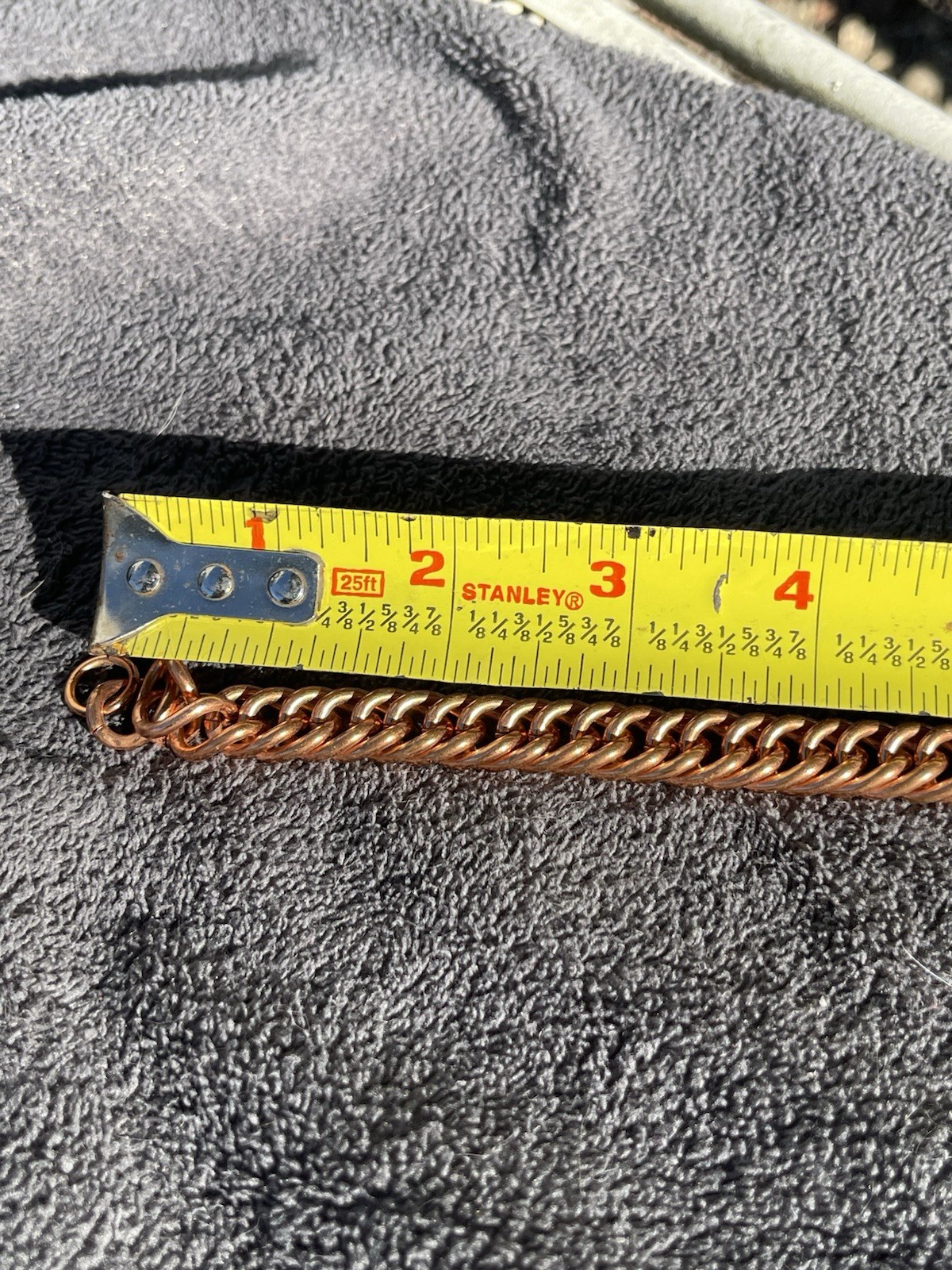 Beautiful Solid Copper Large Curb Chain Link Brac… - image 10