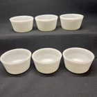 Vintage GlasBake White Milk Glass Ramekin Custard Cups Set of 6