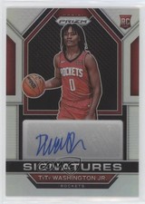 2022 Panini Prizm Rookie Signatures Silver TyTy Washington Jr #RSI-TYT Auto 0kr0