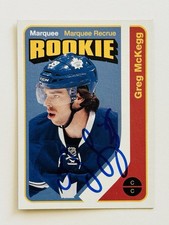 Greg McKegg Maple Leafs Autographed 2014-15 OPC Retro Marquee Rookie #536 COA