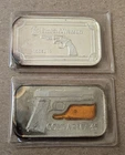 2 Silver Bars Each 1 Oz .999 Colt Army plus Smith and Wesson