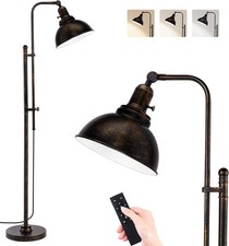 Partphoner Industrial Floor Lamp Adjustable Rustic Farmhouse Reading Ag Iron