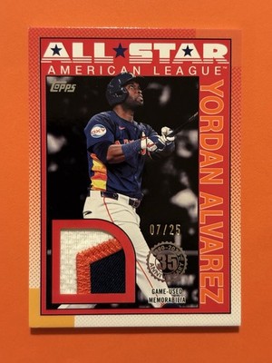 YORDAN ALVAREZ (07/25) (1:9,245 Packs) (1990 AS JERSEY PATCH RELIC) 2025 Topps