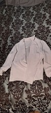 White Open Blazer Lightweight Size Large, Soft