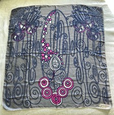 Vintage 60s Chic Scarf Silk 30x30