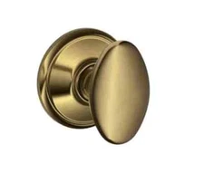 Schlage Siena Passage Door Knob Set F10 SIE 609 Antique Brass