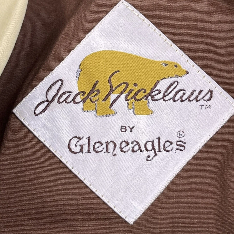 Abrigo de lluvia vintage Jack Nicklaus para hombre 42R tostado repelente de zepel de golf chaqueta de trinchera Foto 4 de 4