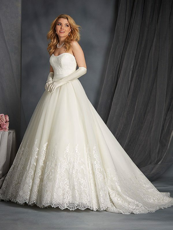 NWT Alfred Angelo 2566 Size 4 Ivory Ballgown Wedding Dress 