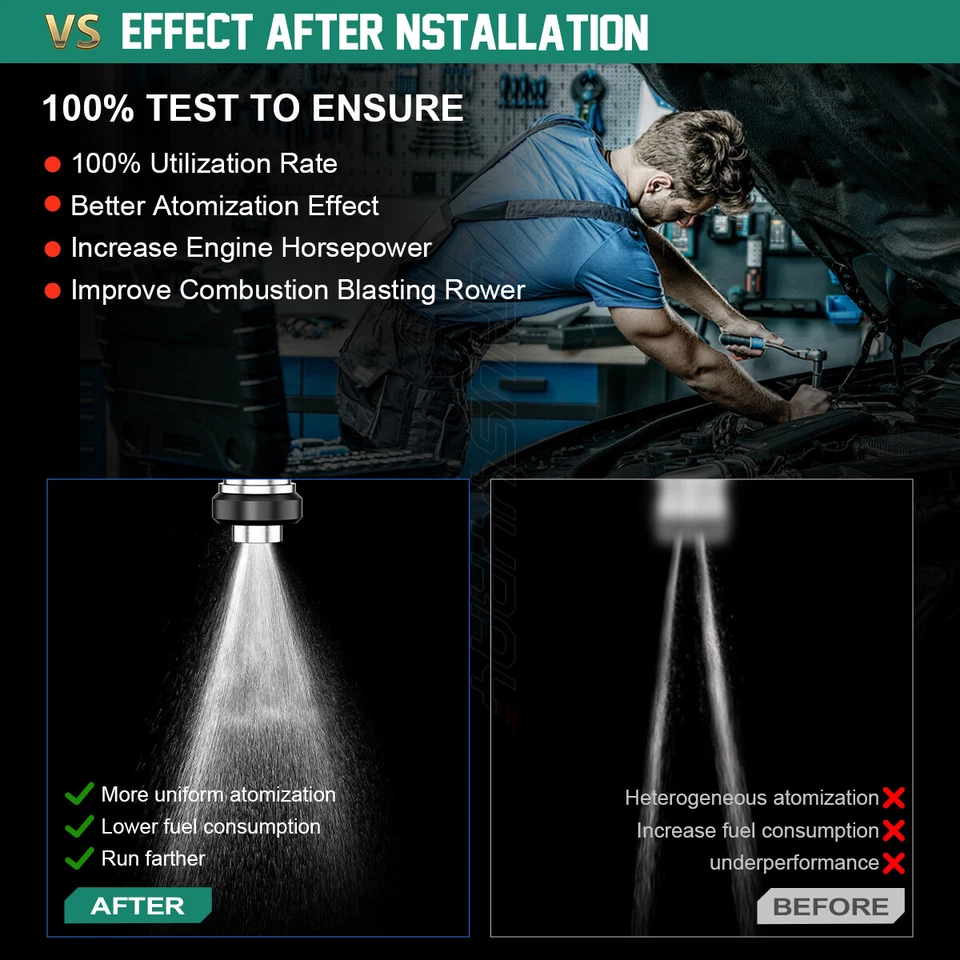 Unidad de 4 inyectores de combustible para 2004-2006 Scion xB 23250-21020 Foto 3 de 4