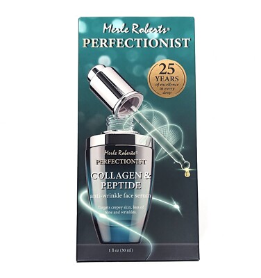 New Merle Roberts Perfectionist Collagen & Peptide Anti-Wrinkle Face Serum 1oz