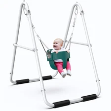 Toddler Swing Baby Swing with Heavy Duty Foldable Stand Indoor Outdoor Swing Set