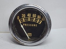 Stewart Warner SW Vintage 0-100 lbs Oil Pressure Gauge w/ Sweep Tulip Needle