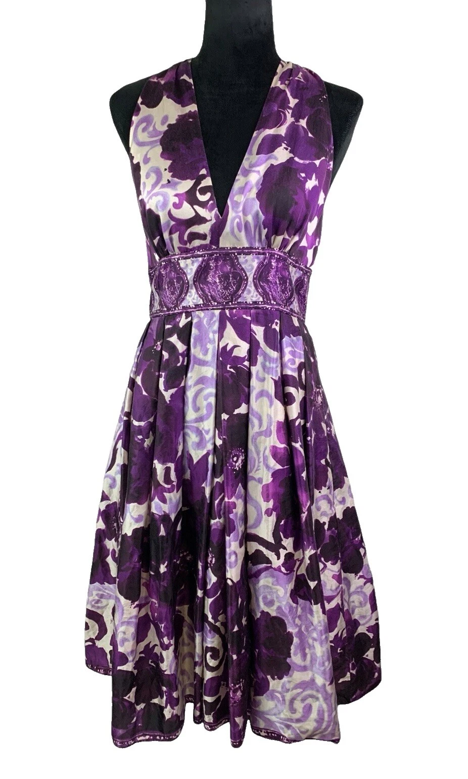 Adrianna Papell Women's Knee Length Silk Floral Dresses for Women