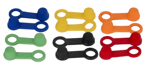 Outlaw Racing OR3194 Brake Bleeder Rubber Valve Screw Caps Universal Pair Yellow - Picture 2 of 2