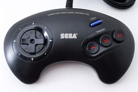 Sega Genesis Mega Drive MD Console HAA-2510 Black w/Out Run Set Tested Japan JP