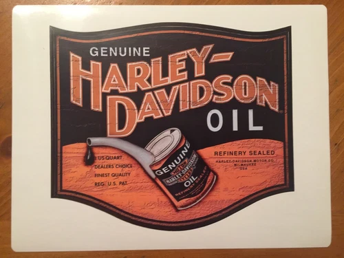 Tin Sign Vintage Genuine Harley-Davidson Oil