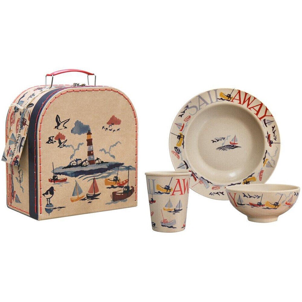 Emma Bridgewater Childrens Dining Set Sail Away Rice Husk 3 Piece