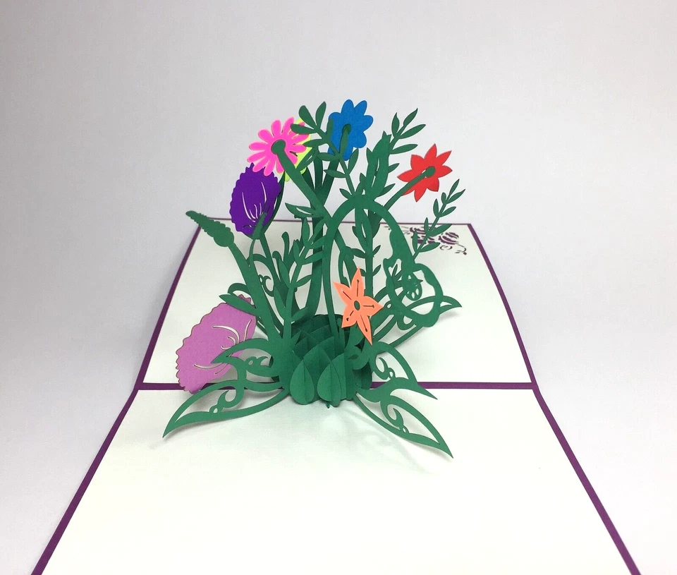 Flowers Pop Up Card. 3D Valentines Day/Mothers Day/Birthday/Thank You Card - Image 2 of 4