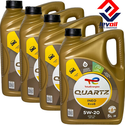 4x5 Liter Total Quartz INEO EcoB Motoröl 5W20 Ford EcoBoost 5W-20 C5 Jaguar
