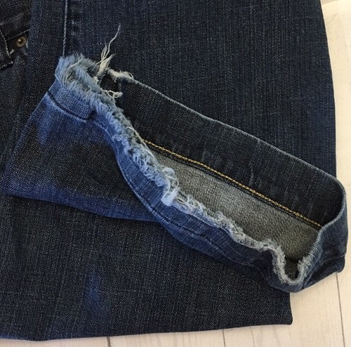 Express Women's Jeans Size 10r Bootcut 31 Inseam Dark Wash Low Rise Frayed -E1 - 第 4/10 張圖片