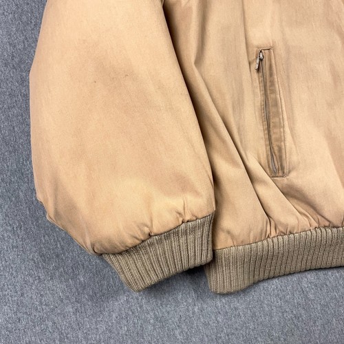 Giacca Derby Of San Francisco Vintage Uomo 2XL Bomber Fodera Trapuntata Beige LEGGI - Foto 5 di 12