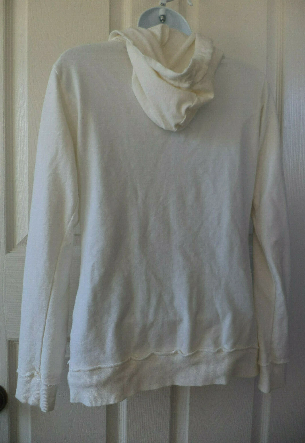 OFF WHITE Felpa con cappuccio American Rag Cie floreale avorio donna junior taglia M